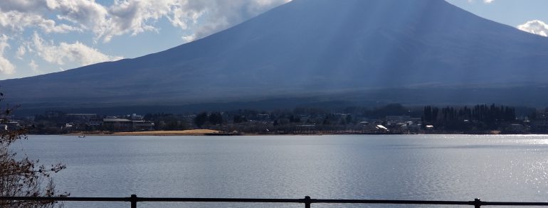 冬の富士と河口湖